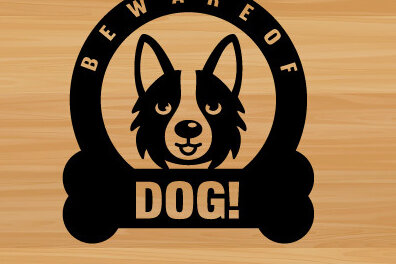 Intra απο ξύλο plywood  Χρώμα wenge 3mm-4mm πάχος - κοπής με λέιζερ τέχνης ς διακόσμησης τοίχου Dog Δίασταση 40x50 cm INTRAFABR-122115699