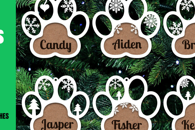 Σετ των 2 Intra απο ξύλο plywood  Χρώμα wenge 3mm-4mm πάχος - Στολίδι σκύλου Προσωποποιημένο Δίασταση 8x4 cm INTRAFABR-117644315