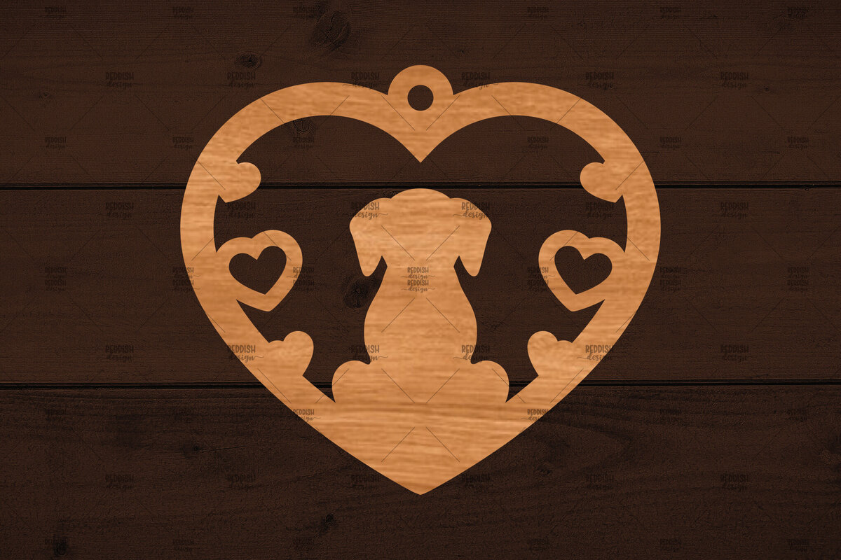 Σετ των 2 Intra απο ξύλο plywood  Χρώμα wenge 3mm-4mm πάχος - Στολίδι σκύλου , Δίασταση 6x6 cm INTRAFABR-117644335