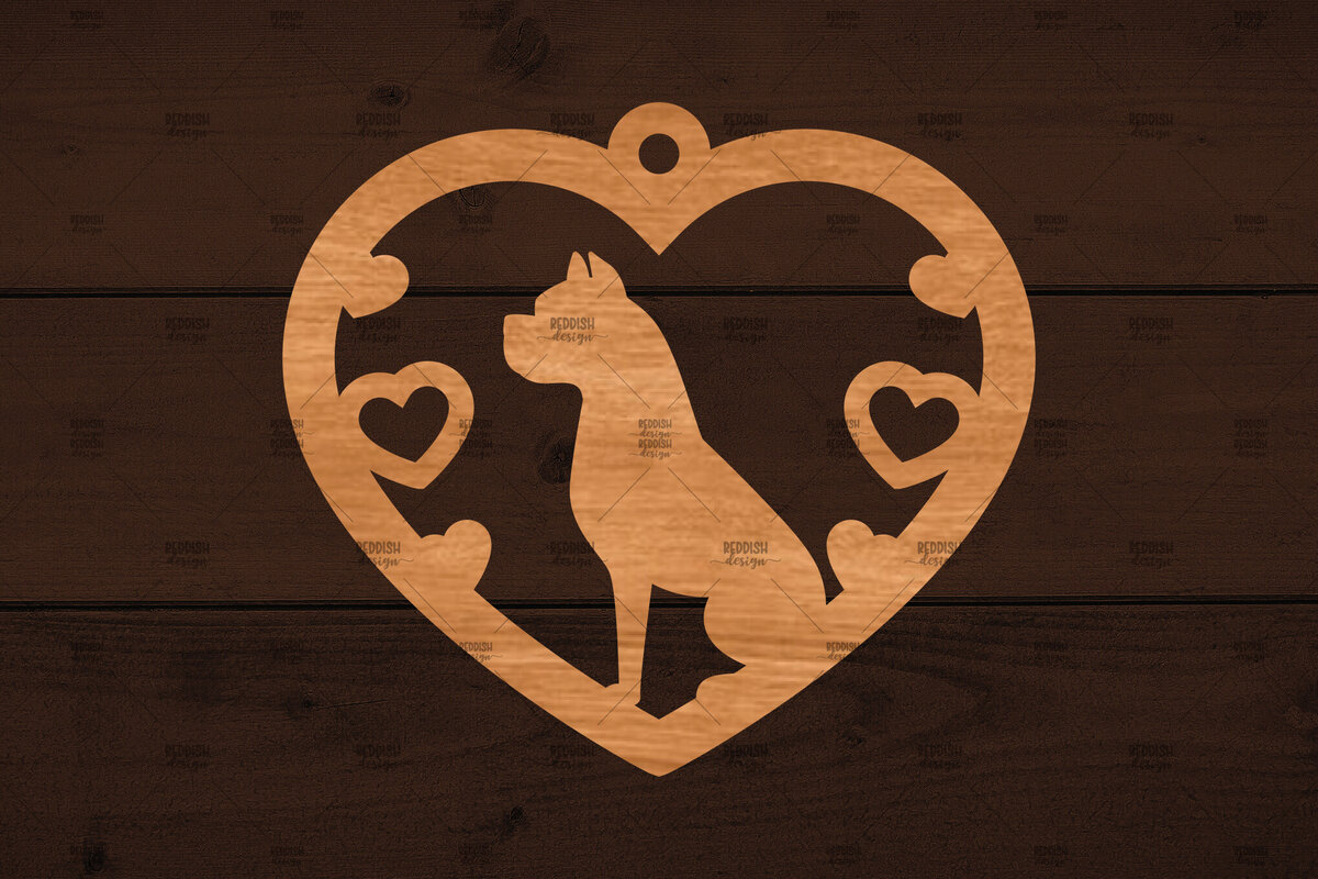 Σετ των 2 Intra απο ξύλο plywood  Χρώμα wenge 3mm-4mm πάχος - Στολίδι σκύλου , Δίασταση 6x6 cm INTRAFABR-117644406