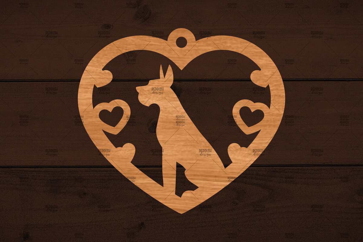 Σετ των 2 Intra απο ξύλο plywood  Χρώμα wenge 3mm-4mm πάχος - Στολίδι σκύλου , Δίασταση 6x6 cm INTRAFABR-117332889