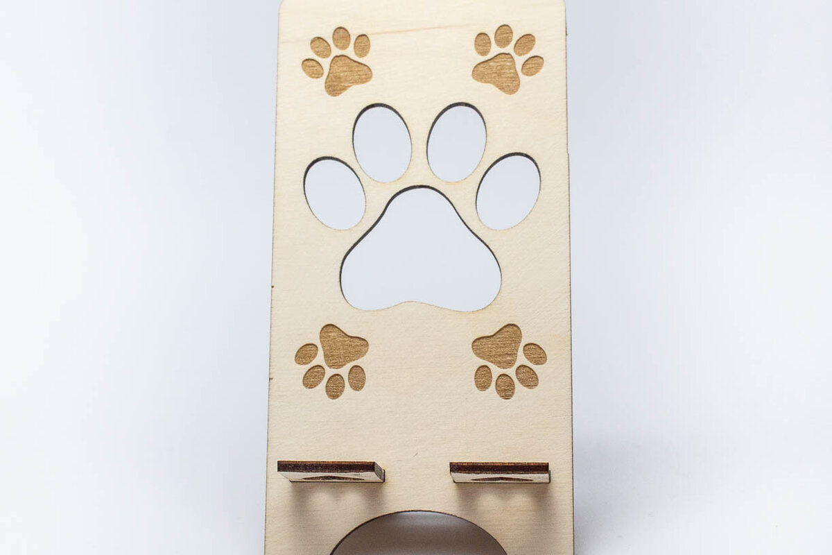 Intra απο ξύλο plywood  Χρώμα wenge 3mm-4mm πάχος - Τηλεφωνική βάση Dog Paws Δίασταση 20x20 cm INTRAFABR-120098672