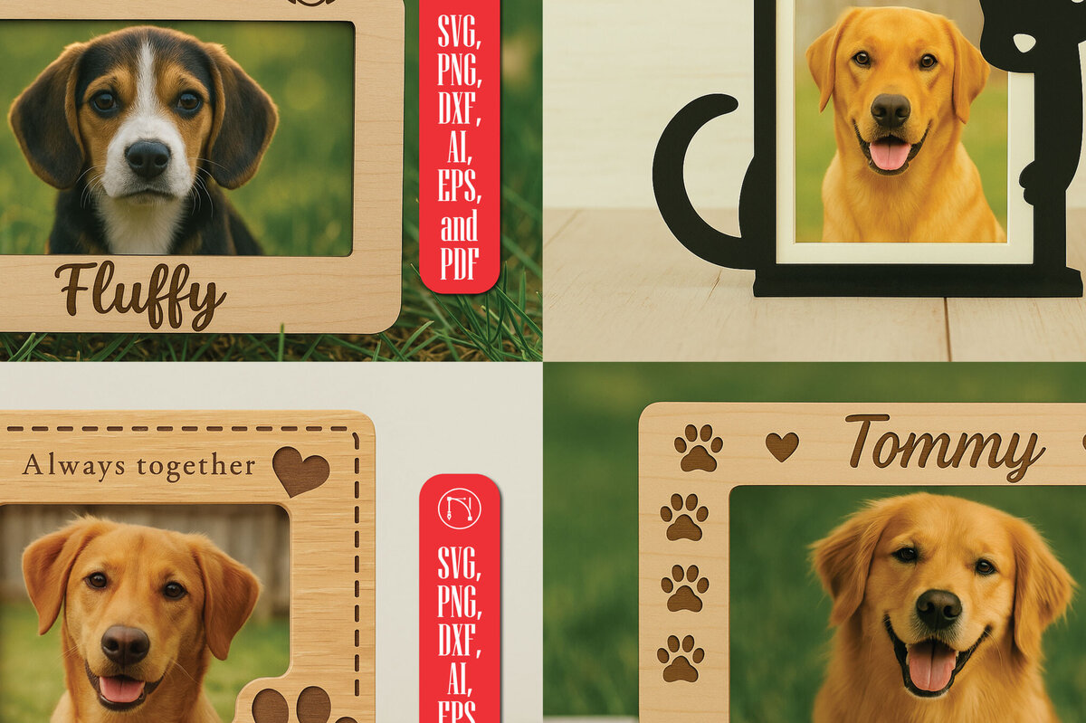 Σετ των 2 Intra απο ξύλο plywood  Χρώμα wenge 3mm-4mm πάχος - Πακέτο φωτογραφιών σκύλου με Δίασταση 4x4 cm INTRAFABR-120296627