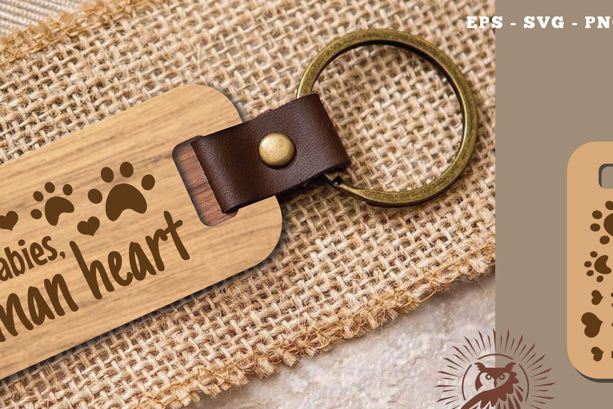 Σετ των 2 Intra απο ξύλο plywood  Χρώμα wenge 3mm-4mm πάχος - Μπρελόκ με λέιζερ αποσπάσματα σκύλου 1 Δίασταση 4x4 cm INTRAFABR-72377309