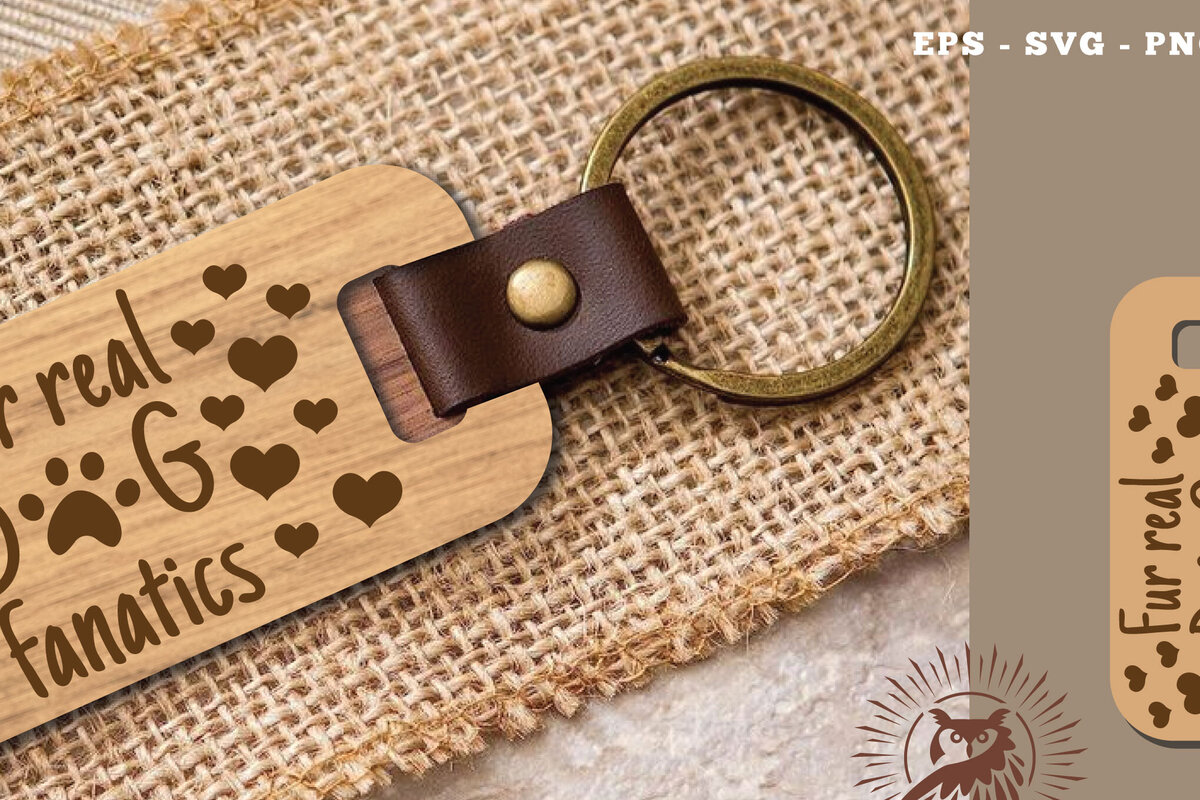 Σετ των 2 Intra απο ξύλο plywood  Χρώμα wenge 3mm-4mm πάχος - Μπρελόκ με λέιζερ Quotes Dog 7 Δίασταση 4x4 cm INTRAFABR-31987126