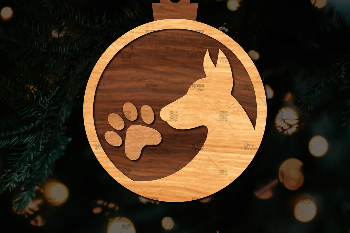 Σετ των 2 Intra απο ξύλο plywood  Χρώμα wenge 3mm-4mm πάχος - Στρογγυλό στολίδι με λέιζερ Δίασταση 6x6 cm INTRAFABR-39043692