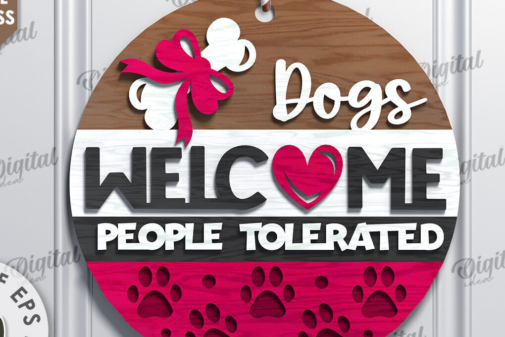 Intra απο ξύλο plywood  Χρώμα wenge 3mm-4mm πάχος - με λέιζερ στρογγυλή πινακίδα σκύλου Δίασταση 30x20 cm INTRAFABR-31852053