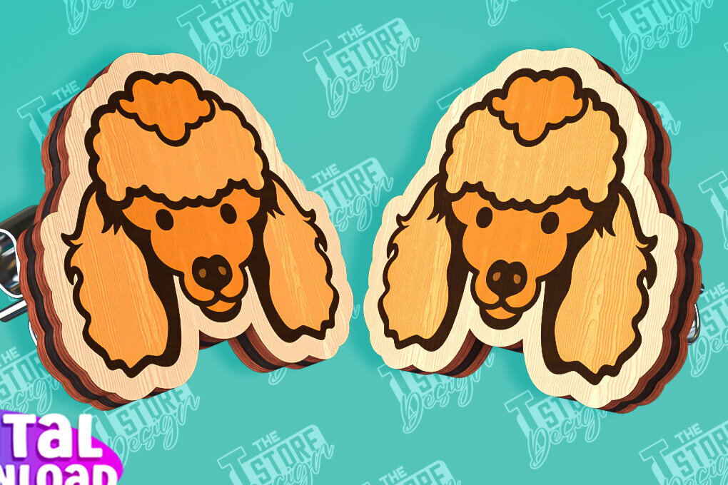 Σετ των 3 Intra απο ξύλο plywood  Χρώμα wenge 3mm-4mm πάχος - Πρότυπα κοπής με λέιζερ σκουλαρίκια με καρφιά σκύλου Δίασταση 3x3 cm INTRAFABR-30374399