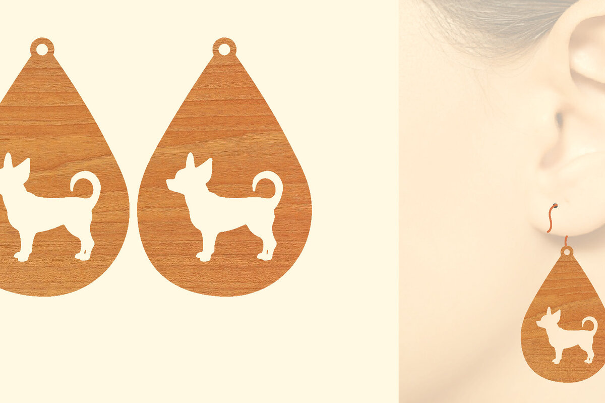 Σετ των 3 Intra απο ξύλο plywood  Χρώμα wenge 3mm-4mm πάχος - Ξύλινα σκουλαρίκια με λέιζερ Δίασταση 3x3 cm INTRAFABR-32046760