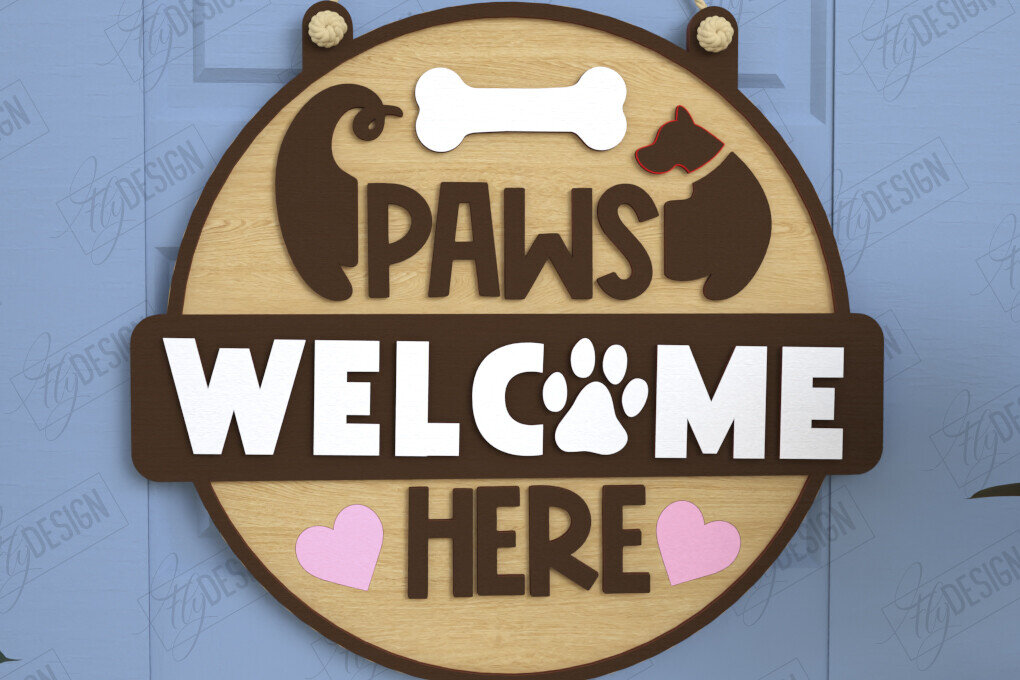 Intra απο ξύλο plywood  Χρώμα wenge 3mm-4mm πάχος - Σκύλοι Καλωσορίζουν Άτομα Ανεκτά Σήμα | CNC Δίασταση 30x20 cm INTRAFABR-118267760