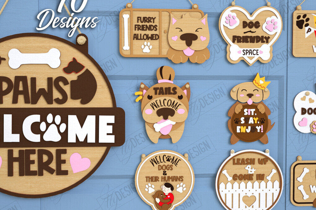 Intra απο ξύλο plywood  Χρώμα wenge 3mm-4mm πάχος - Σκύλοι καλωσορίζουν Ανεκτά άτομα |CNC Δίασταση 30x20 cm INTRAFABR-104748614