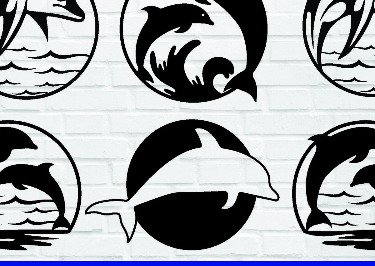 Intra απο ξύλο plywood  Χρώμα wenge 3mm-4mm πάχος - με λέιζερ Dolphin Metal Art Wall Art Δίασταση 40x50 cm INTRAFABR-73349611