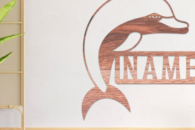 Intra απο ξύλο plywood  Χρώμα wenge 3mm-4mm πάχος - Dolphin Name Sin Δίασταση 30x20 cm INTRAFABR-73350940