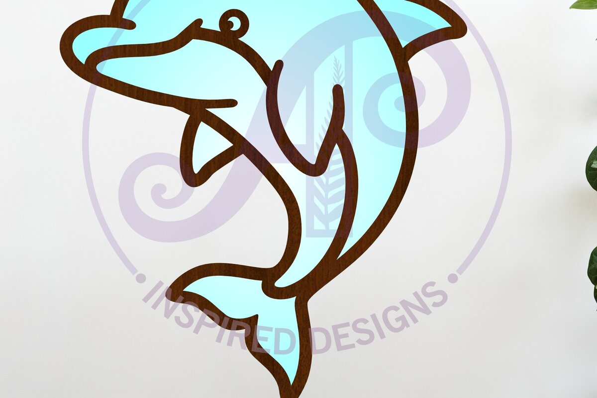 Intra απο ξύλο plywood  Χρώμα wenge 3mm-4mm πάχος - Dolphin Two Layer Cut out Wall Δίασταση 30x20 cm INTRAFABR-24884012