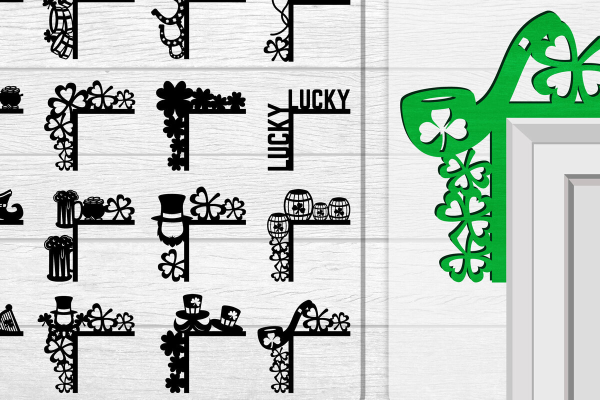 Intra απο ξύλο plywood  Χρώμα wenge 3mm-4mm πάχος - Dorr Corner St Patrick's Day Lasercut Δίασταση 20x20 cm INTRAFABR-39505934