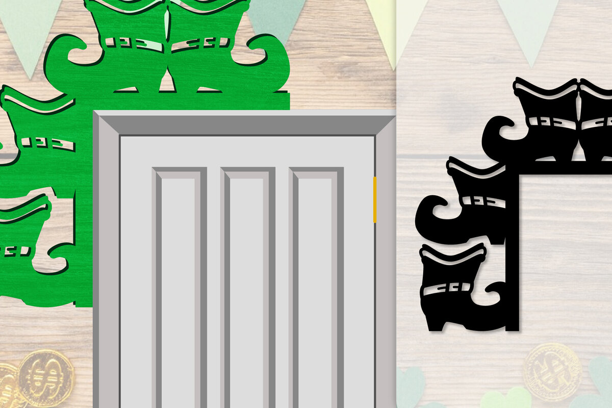 Intra απο ξύλο plywood  Χρώμα wenge 3mm-4mm πάχος - Dorr Corner St Patrick's Day Lasercut Δίασταση 20x20 cm INTRAFABR-39474625