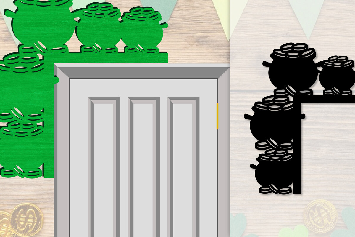 Intra απο ξύλο plywood  Χρώμα wenge 3mm-4mm πάχος - Dorr Corner St Patrick's Day Lasercut Δίασταση 20x20 cm INTRAFABR-39542933