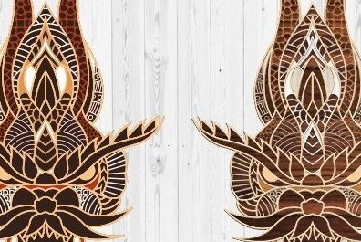 Intra απο ξύλο plywood  Χρώμα wenge 3mm-4mm πάχος - Δράκων Δίασταση 30x20 cm INTRAFABR-49719709