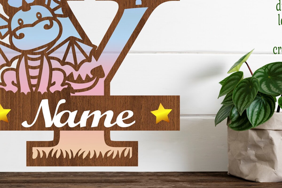 Intra απο ξύλο plywood  Χρώμα wenge 3mm-4mm πάχος - Δράκος κεφαλαίο μονόγραμμα Γράμμα Y Cut Δίασταση 30x20 cm INTRAFABR-108123128