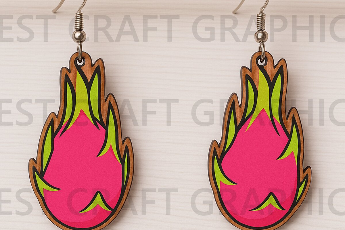 Σετ των 3 Intra απο ξύλο plywood  Χρώμα wenge 3mm-4mm πάχος - για Dragon Fruit Earrings Δίασταση 3x3 cm INTRAFABR-108223599