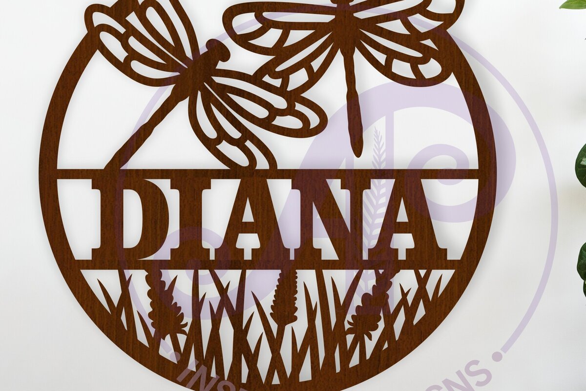 Intra απο ξύλο plywood  Χρώμα wenge 3mm-4mm πάχος - Dragonflies and Flowers Όνομα Τέχνης τοίχου Δίασταση 40x50 cm INTRAFABR-36413683