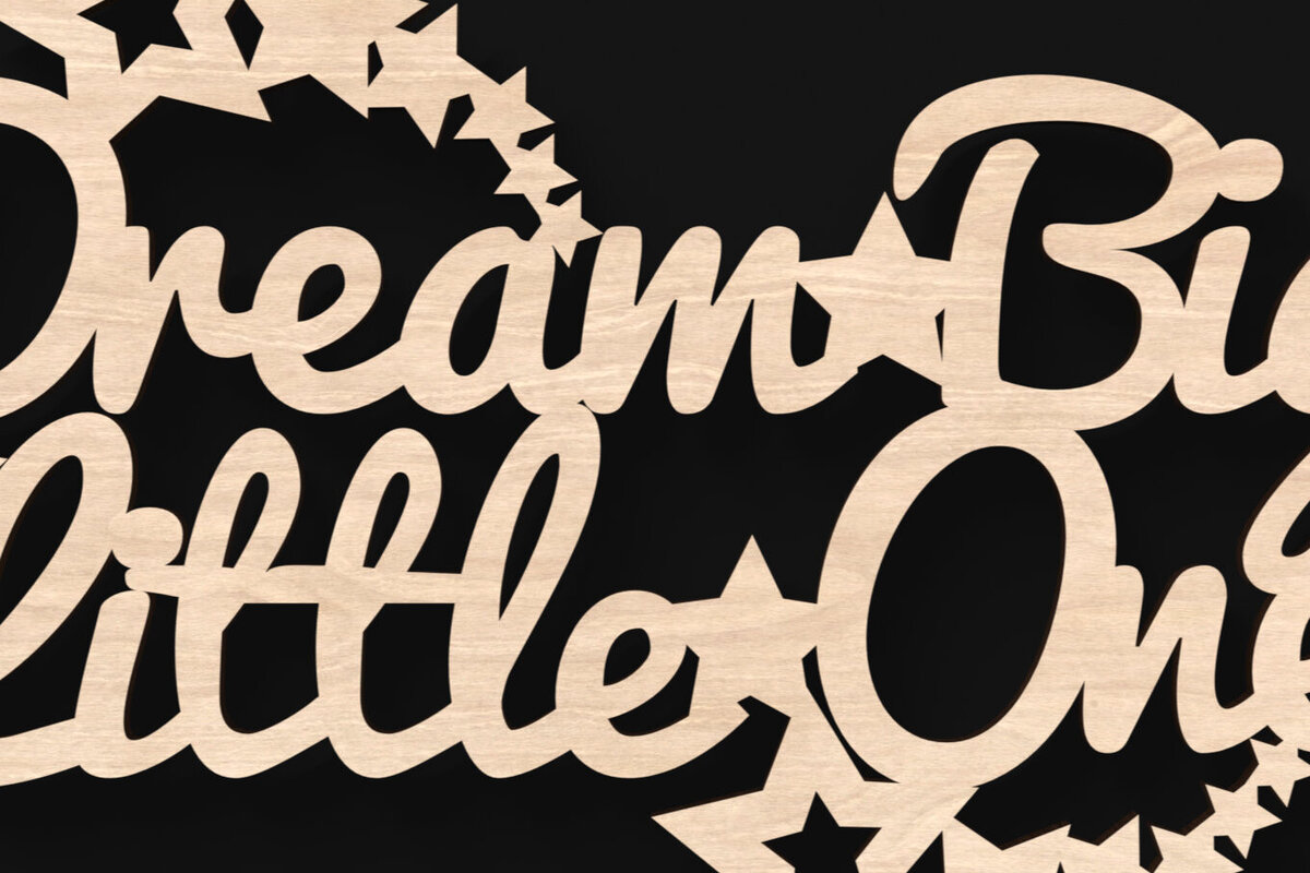 Σετ των 2 Intra απο ξύλο plywood  Χρώμα wenge 3mm-4mm πάχος - Όνειρο Big Little One Σημάδι κοπής με λέιζερ Δίασταση 4x4 cm INTRAFABR-111273044