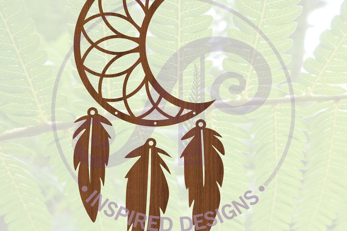 Intra απο ξύλο plywood  Χρώμα wenge 3mm-4mm πάχος - Dreamcatcher Design 12 Δίασταση 30x20 cm INTRAFABR-77312300