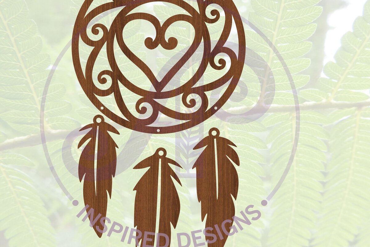 Intra απο ξύλο plywood  Χρώμα wenge 3mm-4mm πάχος - Dreamcatcher Design 7 Δίασταση 30x20 cm INTRAFABR-19087374