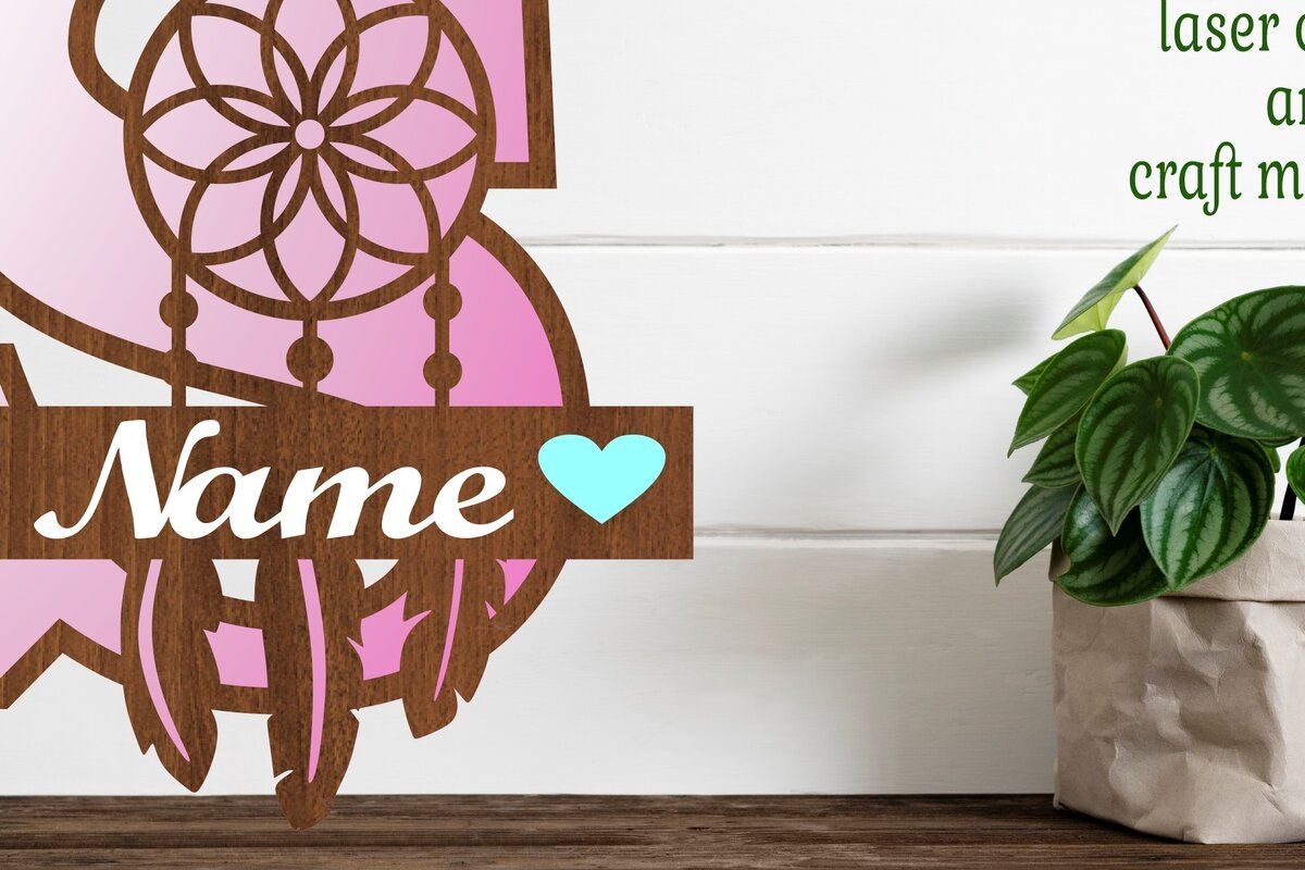 Intra απο ξύλο plywood  Χρώμα wenge 3mm-4mm πάχος - Ονειροπαγίδα Monogram Letter S Cut Δίασταση 20x20 cm INTRAFABR-109679383