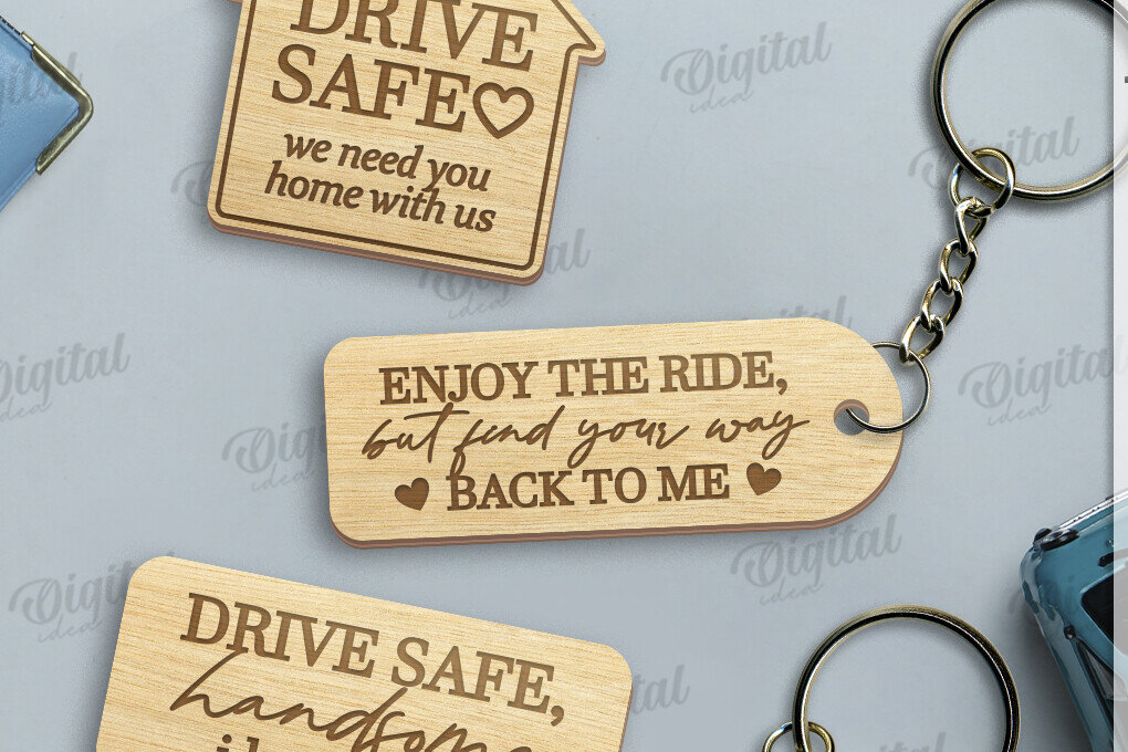 Σετ των 2 Intra απο ξύλο plywood  Χρώμα wenge 3mm-4mm πάχος - Driver Keychains Set Δίασταση 4x4 cm INTRAFABR-110186072