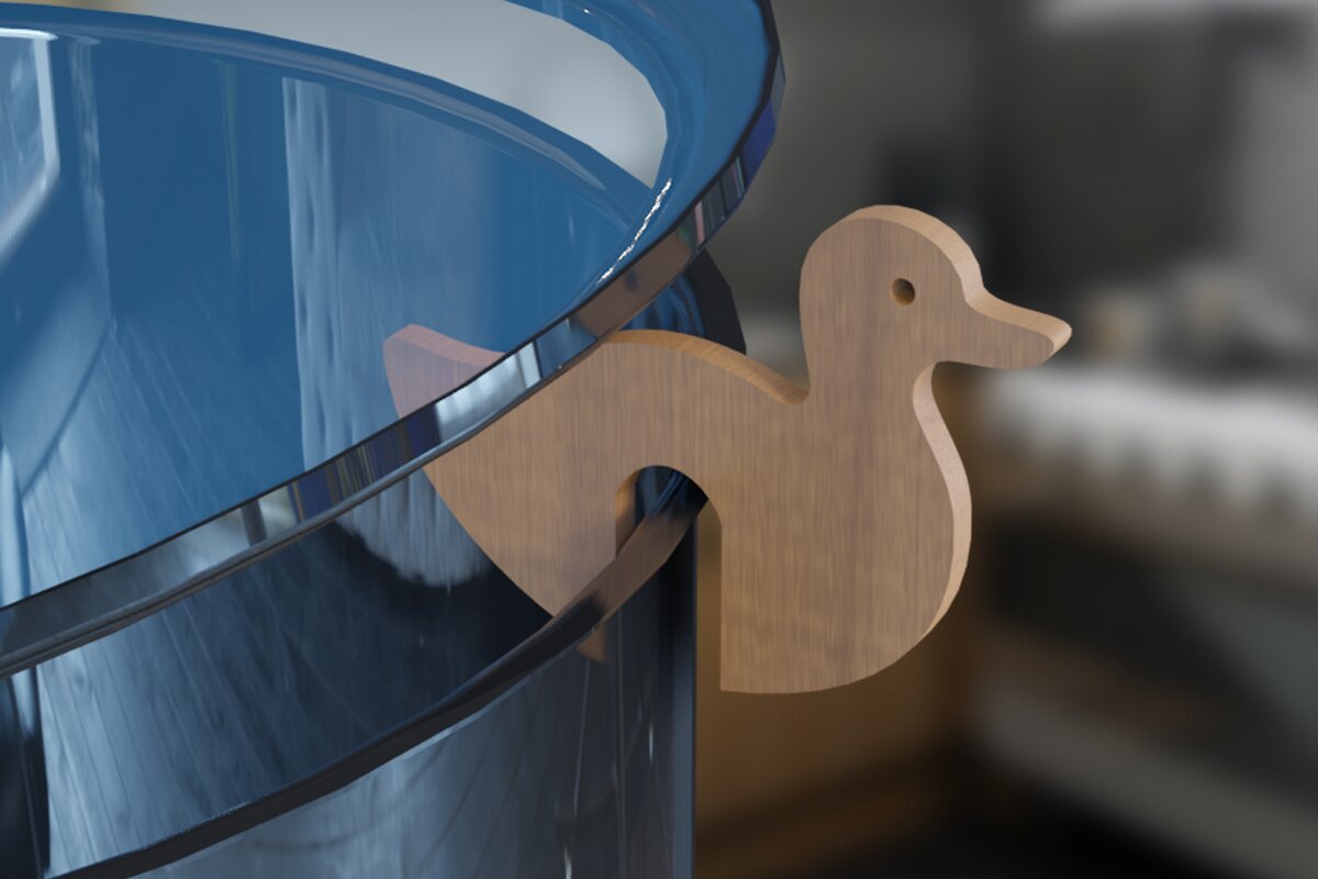 Intra απο ξύλο plywood  Χρώμα wenge 3mm-4mm πάχος - Πάπια . Pot Prop Δίασταση 30x20 cm INTRAFABR-41117387