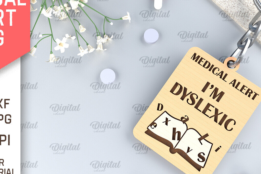 Intra απο ξύλο plywood  Χρώμα wenge 3mm-4mm πάχος - Ετικέτα Dyslexic Alert Tag .Medical Alert Tag Δίασταση 30x20 cm INTRAFABR-41117334