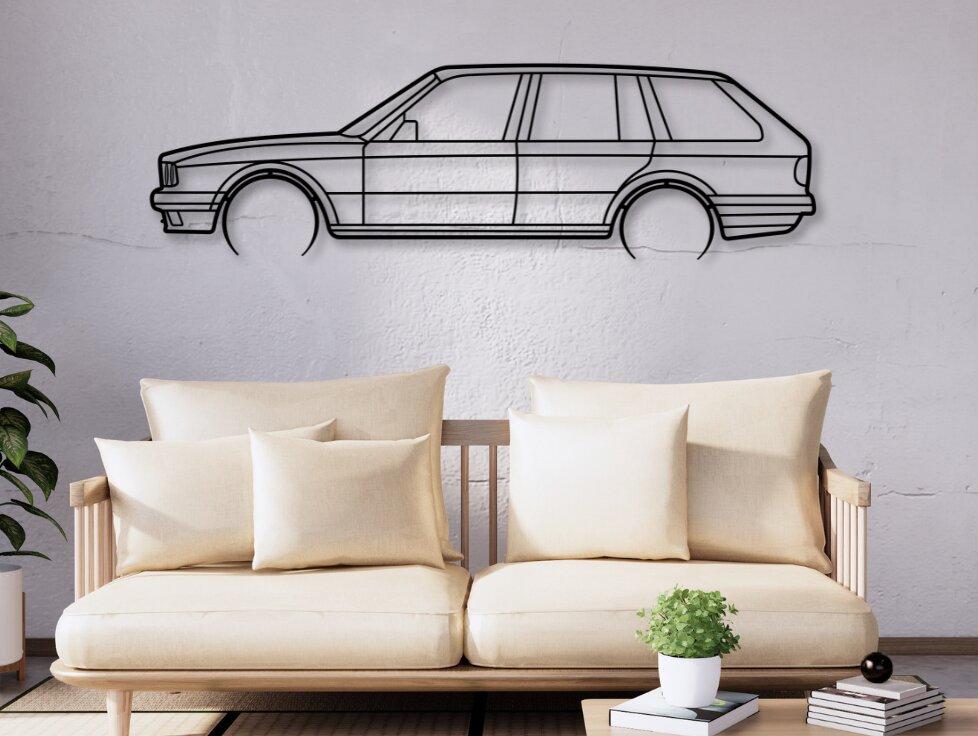 Intra απο ξύλο plywood  Χρώμα wenge 3mm-4mm πάχος - E30 Touring Car Silhouette Δίασταση 20x20 cm INTRAFABR-102640639