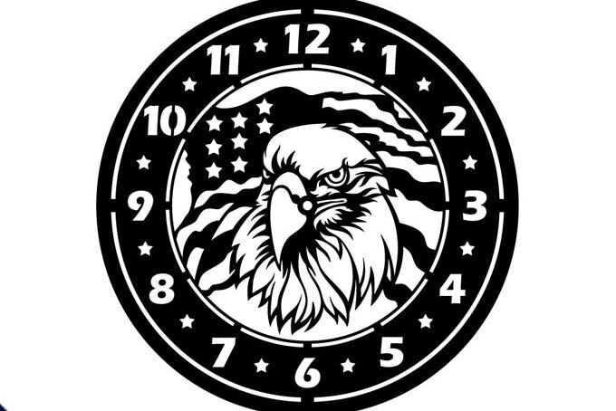 Intra απο ξύλο plywood  Χρώμα wenge 3mm-4mm πάχος - Πρότυπο κοπής ρολογιού σημαίας αετού Δίασταση 20x20 cm INTRAFABR-110052075