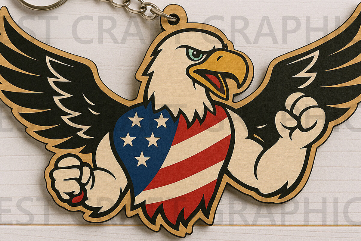 Σετ των 2 Intra απο ξύλο plywood  Χρώμα wenge 3mm-4mm πάχος - Eagle USA Keychain Δίασταση 4x4 cm INTRAFABR-48028021