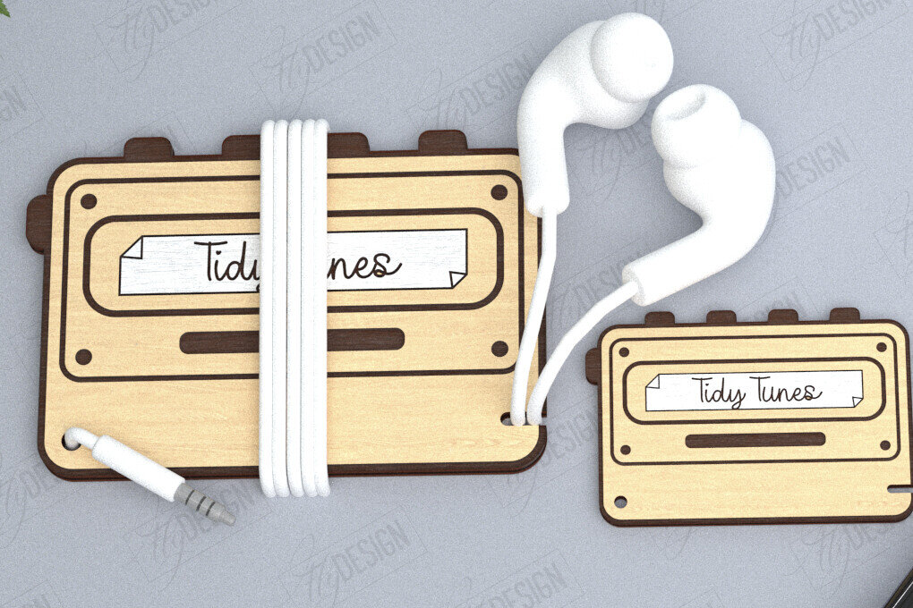 Intra απο ξύλο plywood  Χρώμα wenge 3mm-4mm πάχος - Ακουστικό Cord Organizer | CNC Δίασταση 20x20 cm INTRAFABR-83052626