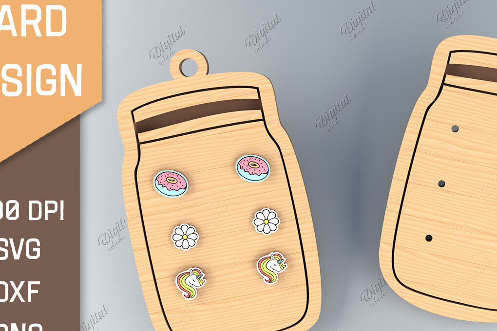 Σετ των 3 Intra απο ξύλο plywood  Χρώμα wenge 3mm-4mm πάχος - Κάρτα σκουλαρίκι . 3D Layared Card Laser Δίασταση 3x3 cm INTRAFABR-43374364