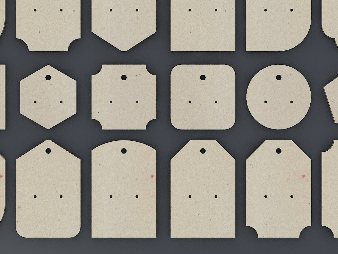 Intra απο ξύλο plywood  Χρώμα wenge 3mm-4mm πάχος - Κάρτες σκουλαρικιών Πρότυπα κοπής κοσμημάτων 210 Δίασταση 30x20 cm INTRAFABR-83464797