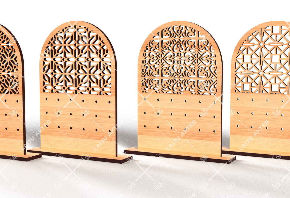 Σετ των 3 Intra απο ξύλο plywood  Χρώμα wenge 3mm-4mm πάχος - Σετ Σκουλαρίκια 05 Δίασταση 3x3 cm INTRAFABR-78164278