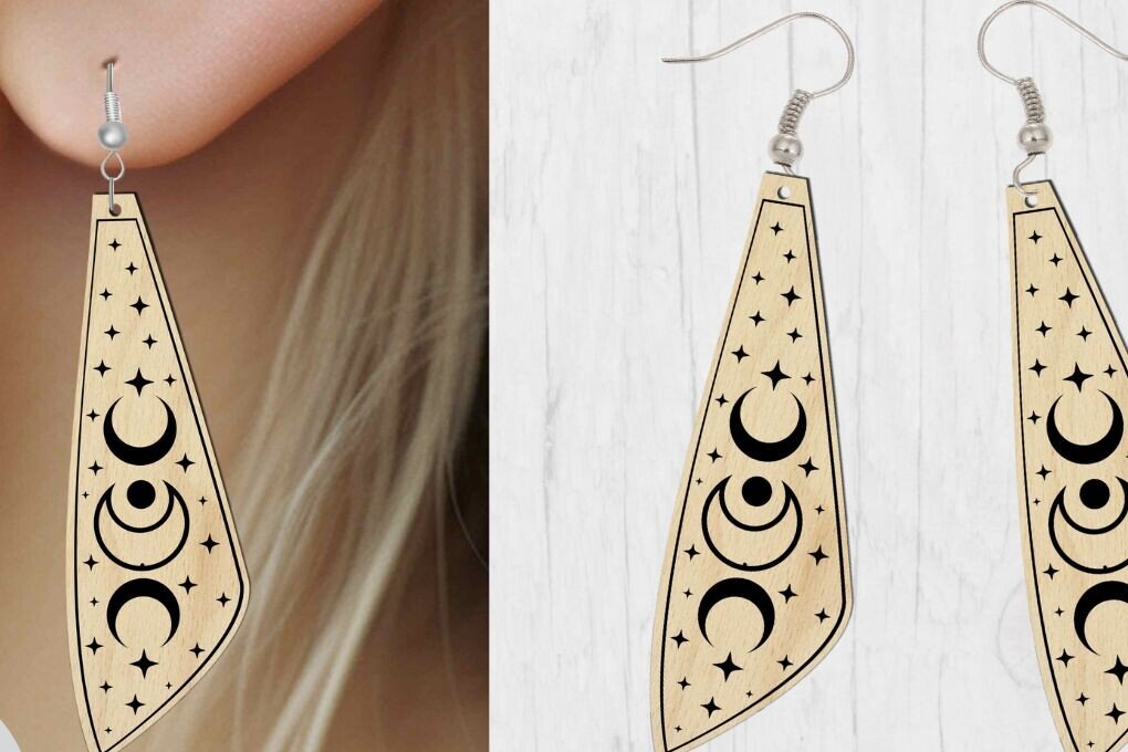 Σετ των 3 Intra απο ξύλο plywood  Χρώμα wenge 3mm-4mm πάχος - Σκουλαρίκια File, Boho, Halloween Δίασταση 3x3 cm INTRAFABR-50018300