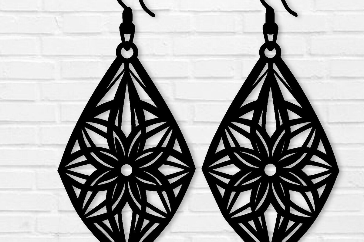 Σετ των 3 Intra απο ξύλο plywood  Χρώμα wenge 3mm-4mm πάχος - Σκουλαρίκι File, Σκουλαρίκι Δίασταση 3x3 cm INTRAFABR-109680308