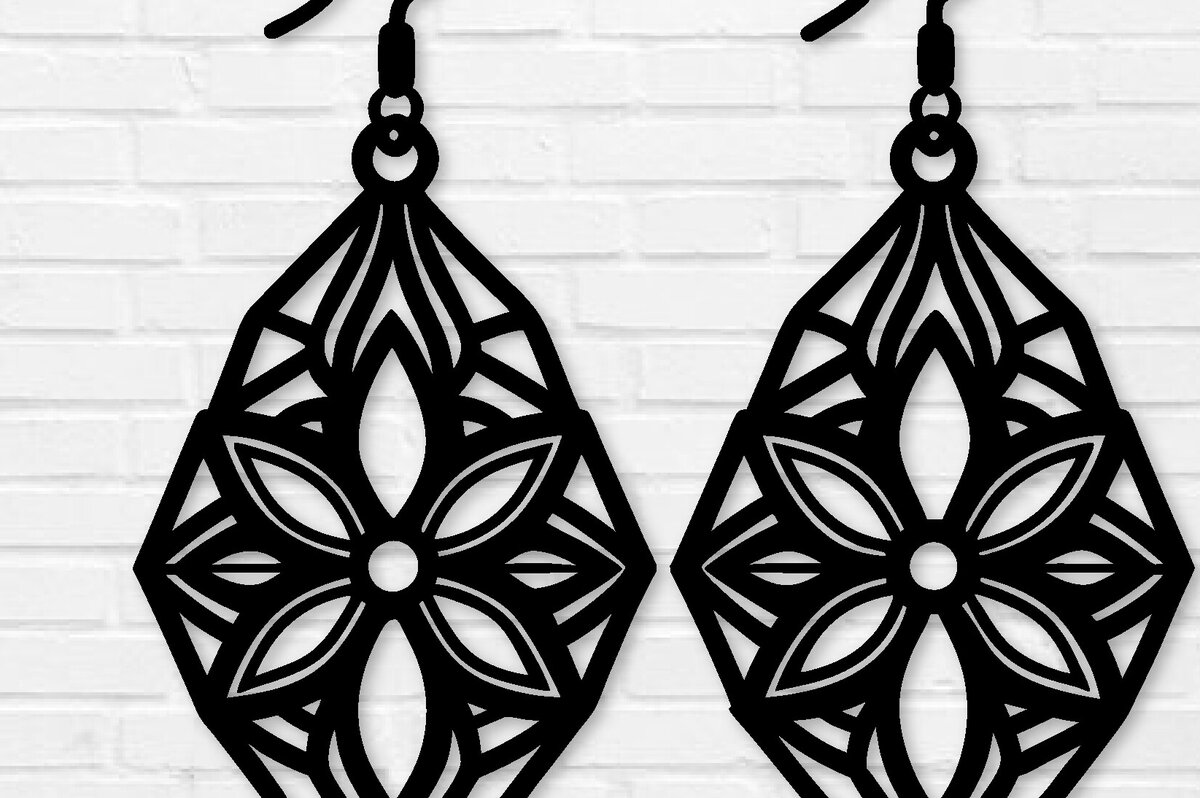 Σετ των 3 Intra απο ξύλο plywood  Χρώμα wenge 3mm-4mm πάχος - Σκουλαρίκι File, Σκουλαρίκι Δίασταση 3x3 cm INTRAFABR-109680314