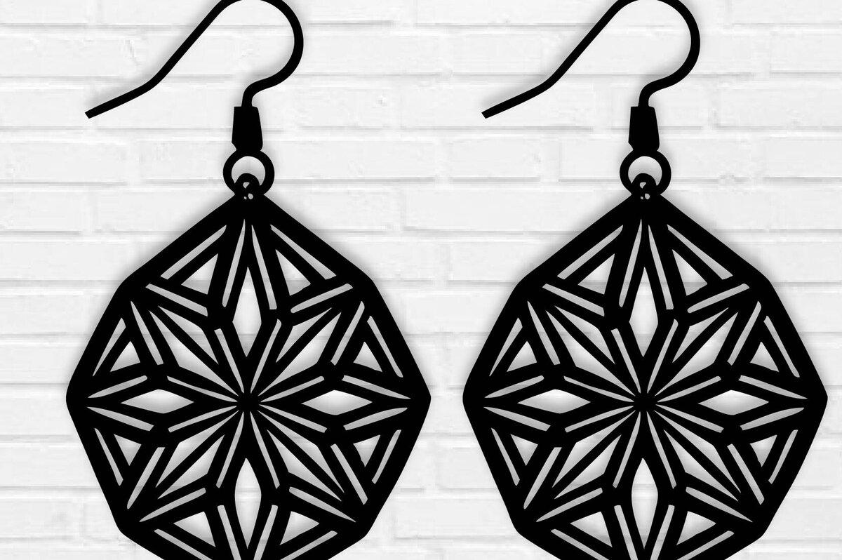 Σετ των 3 Intra απο ξύλο plywood  Χρώμα wenge 3mm-4mm πάχος - Σκουλαρίκι File, Σκουλαρίκι Δίασταση 3x3 cm INTRAFABR-124570648