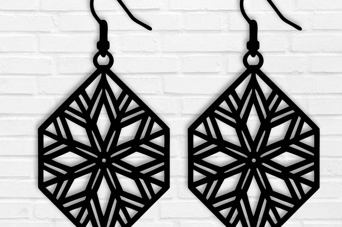 Σετ των 3 Intra απο ξύλο plywood  Χρώμα wenge 3mm-4mm πάχος - Σκουλαρίκι File, Σκουλαρίκι Δίασταση 3x3 cm INTRAFABR-124570655