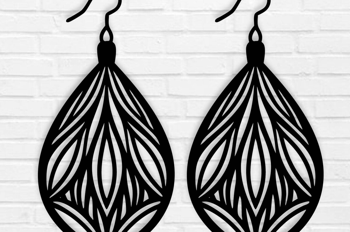 Σετ των 3 Intra απο ξύλο plywood  Χρώμα wenge 3mm-4mm πάχος - Σκουλαρίκι File, Σκουλαρίκι Δίασταση 3x3 cm INTRAFABR-124570663