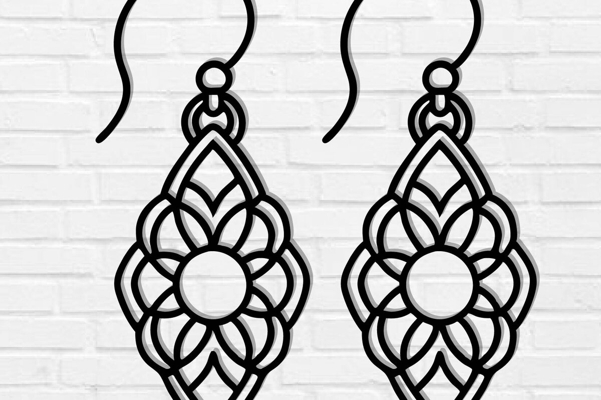 Σετ των 3 Intra απο ξύλο plywood  Χρώμα wenge 3mm-4mm πάχος - Σκουλαρίκι File, Σκουλαρίκι Δίασταση 3x3 cm INTRAFABR-124570668