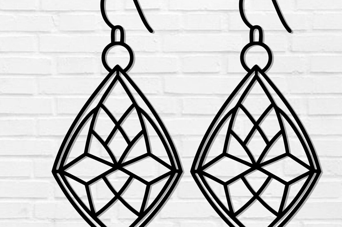 Σετ των 3 Intra απο ξύλο plywood  Χρώμα wenge 3mm-4mm πάχος - Σκουλαρίκι File, Σκουλαρίκι Δίασταση 3x3 cm INTRAFABR-124570676