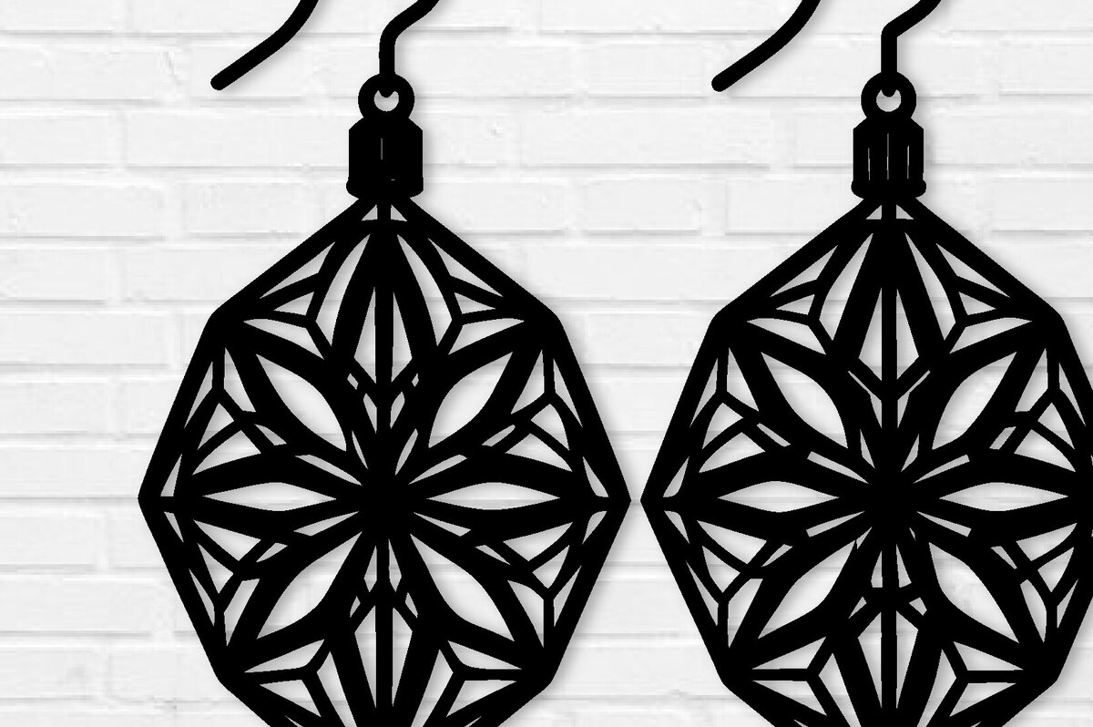 Σετ των 3 Intra απο ξύλο plywood  Χρώμα wenge 3mm-4mm πάχος - Σκουλαρίκι File, Σκουλαρίκι Δίασταση 3x3 cm INTRAFABR-105070871