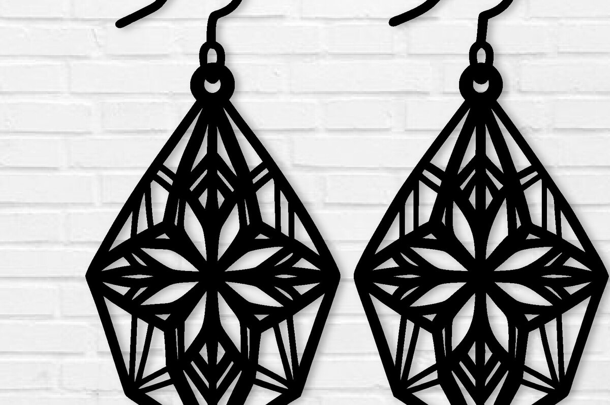 Σετ των 3 Intra απο ξύλο plywood  Χρώμα wenge 3mm-4mm πάχος - Σκουλαρίκι File, Σκουλαρίκι Δίασταση 3x3 cm INTRAFABR-105179700