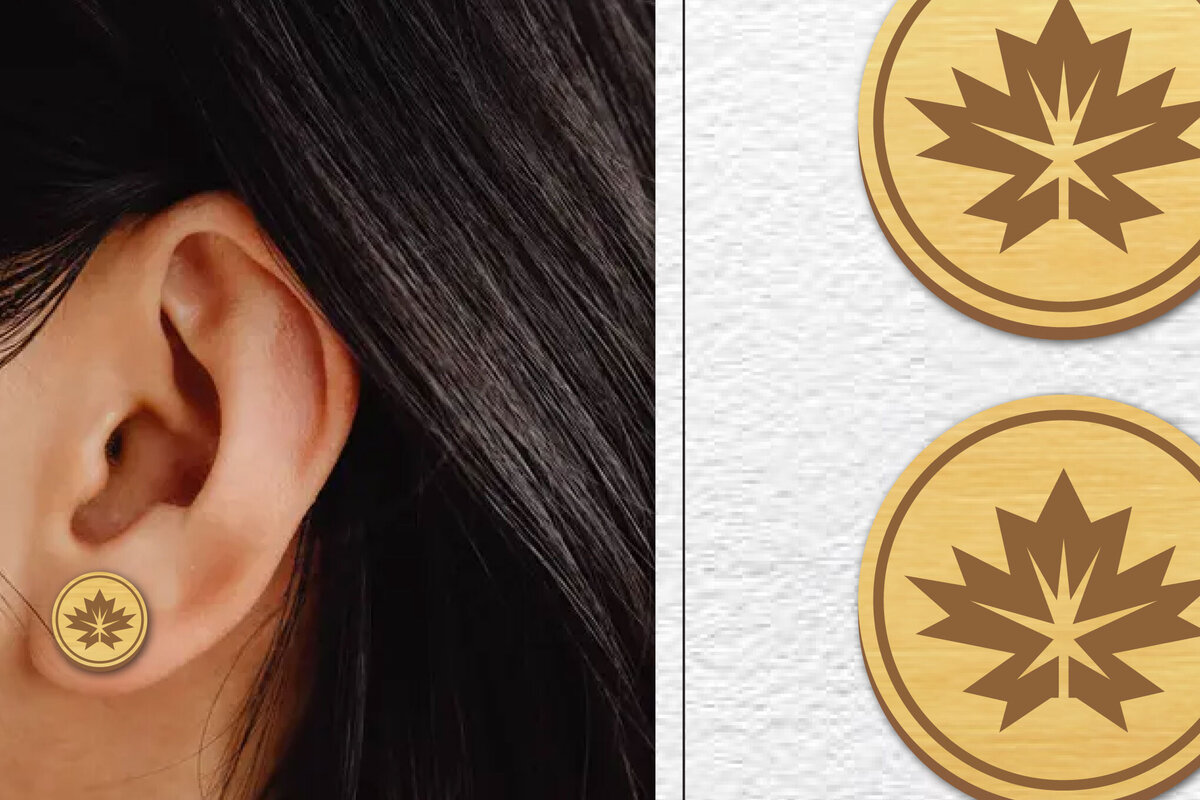 Σετ των 3 Intra απο ξύλο plywood  Χρώμα wenge 3mm-4mm πάχος - Σκουλαρίκια μαγνήτης κοπής με λέιζερ | Καρφιά Δίασταση 3x3 cm INTRAFABR-81994610